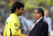 CSK CEO hails N Srinivasan’s return to sports administration