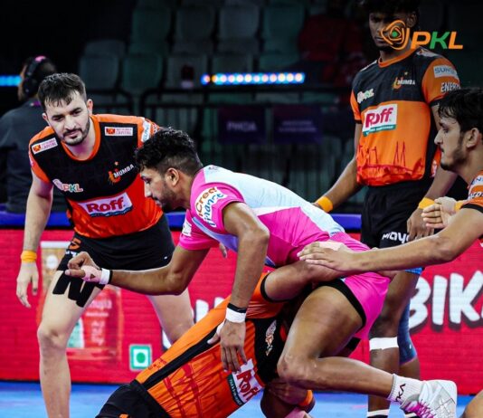 PKL: U Mumba edge past Jaipur Pink Panthers 37–36 to climb to 4th spot