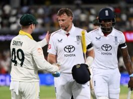 Ashes: Joe Root’s first hundred in Australia lifts England to a fighting total in Brisbane