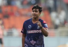 IPL 2026: Rajasthan Royals’ Vaibhav Sooryavanshi smashes water pipeline during training – Watch