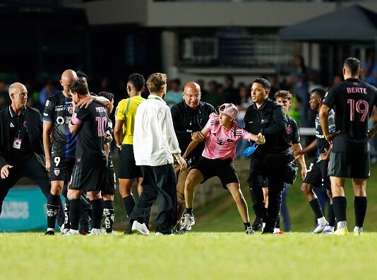 Lionel Messi floored as fans storm pitch in Puerto Rico – Watch