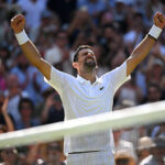 Novak Djokovic reaches Wimbledon last 16 after equalling Roger Federer’s record