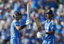 1st ODI: India hold nerve after mid-innings wobble to defeat England